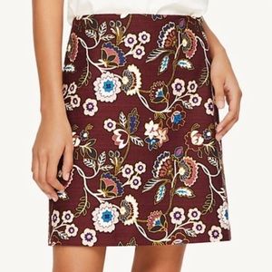 Loft Floral Print Tapestry Skirt, size 16